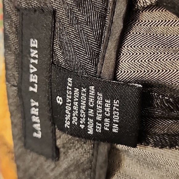 Larry Levine Suit Slacks Dress Pants Stretch Sheen Tailor Office Trouser Summer - Picture 10 of 13